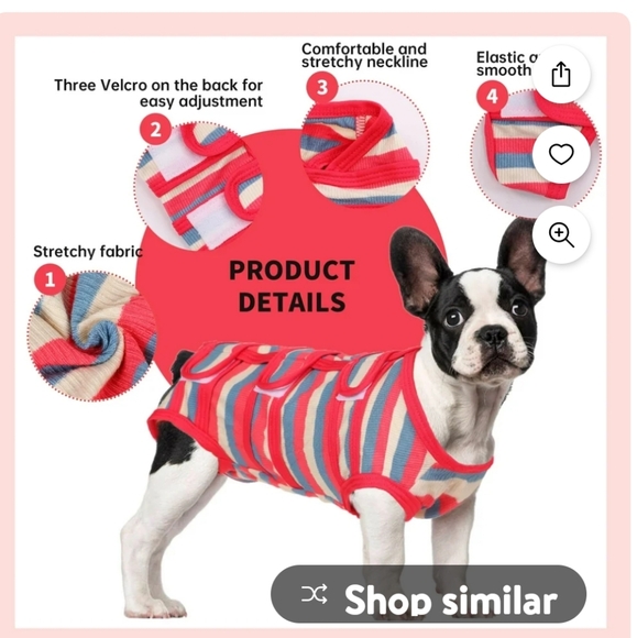 Recovery suit for dogs/cats size small - Picture 3 of 5